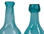 original and intact mid-nineteenth century dug pontiled teal porter style soda bottle manufactured for pittsburgh bottler joseph kennedy
