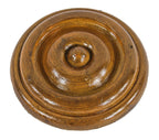 original lightly cleaned and sealed c. 1855 john kent russell house italianate style corbel or bracket turned white pine wood rosette with original paint left intact
