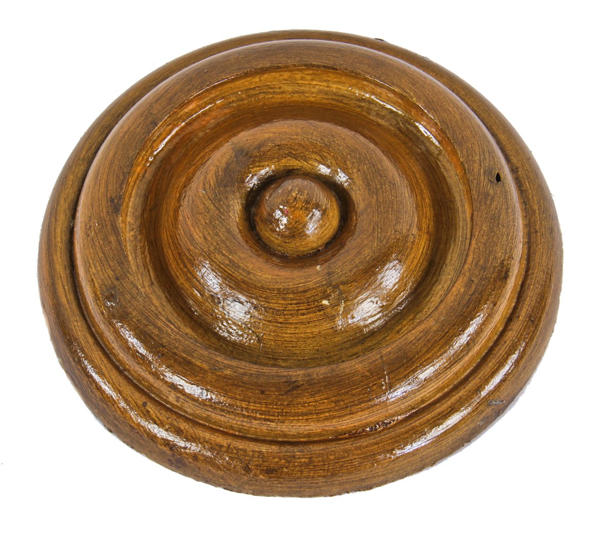 original lightly cleaned and sealed c. 1855 john kent russell house italianate style corbel or bracket turned white pine wood rosette with original paint left intact