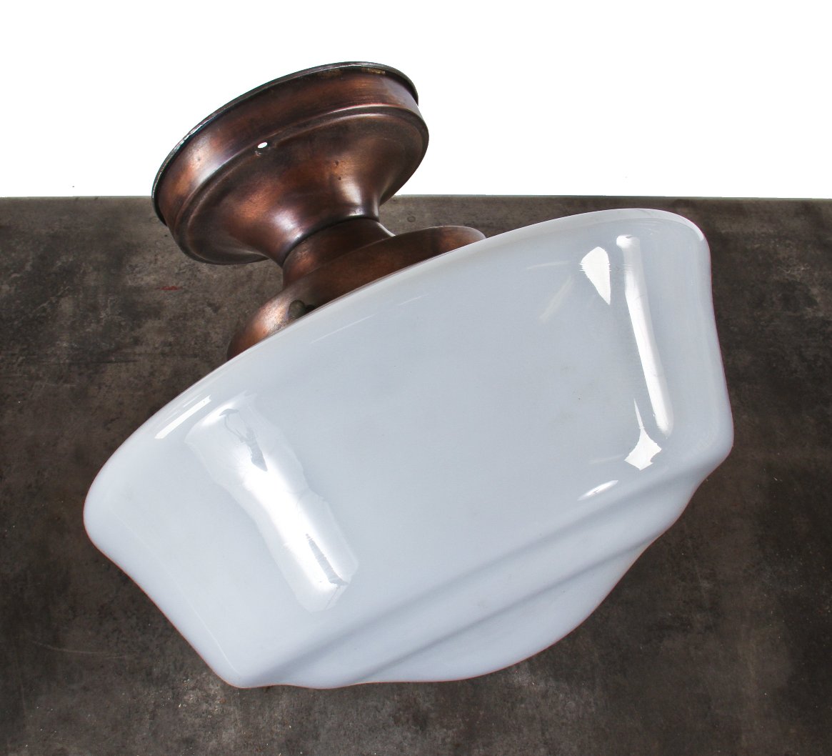 original documented flush mount interior single electric pendant light fixture salvaged from the historically important daniel burnham-designed reliance building