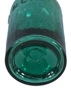 hard to find original and intact c. 1841-1845 antique green open-pontiled john reynolds & company soda bottle with applied tapered edge top or lip