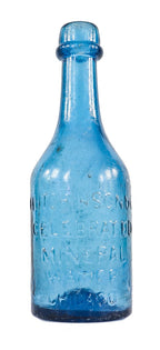 hard to find and highly sought mid-nineteenth century "celebrated mineral water" fabricated for chicago bottling giant william h. hutchinson & company.