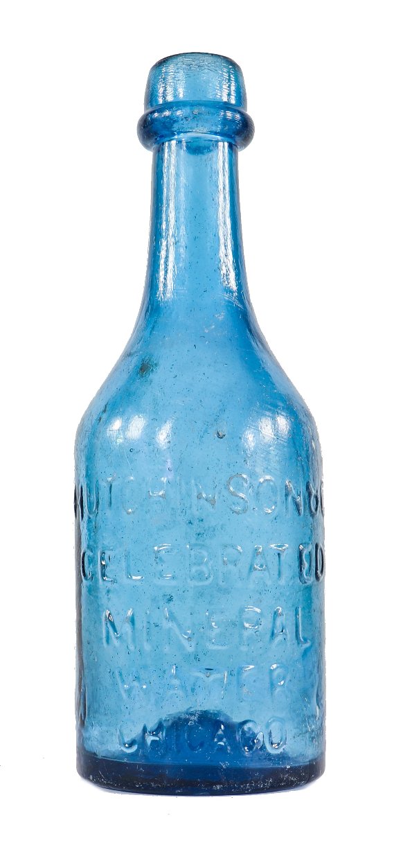hard to find and highly sought mid-nineteenth century "celebrated mineral water" fabricated for chicago bottling giant william h. hutchinson & company.