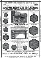 refinished diminutive post-chicago fire "brown brother" outdoor city of chicago flush mount sidewalk vault light panel fragment comprised of cast iron with six "nub" configuration