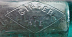 rare original antique c. 1873-1880 century blue aqua hutchinson style blob top glass soda bottle manufactured for john a. lomax in chicago, il