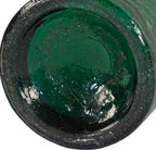 original and intact early nineteenth century deep emerald green porter shaped beer bottle manufactured by kensington glassworks.