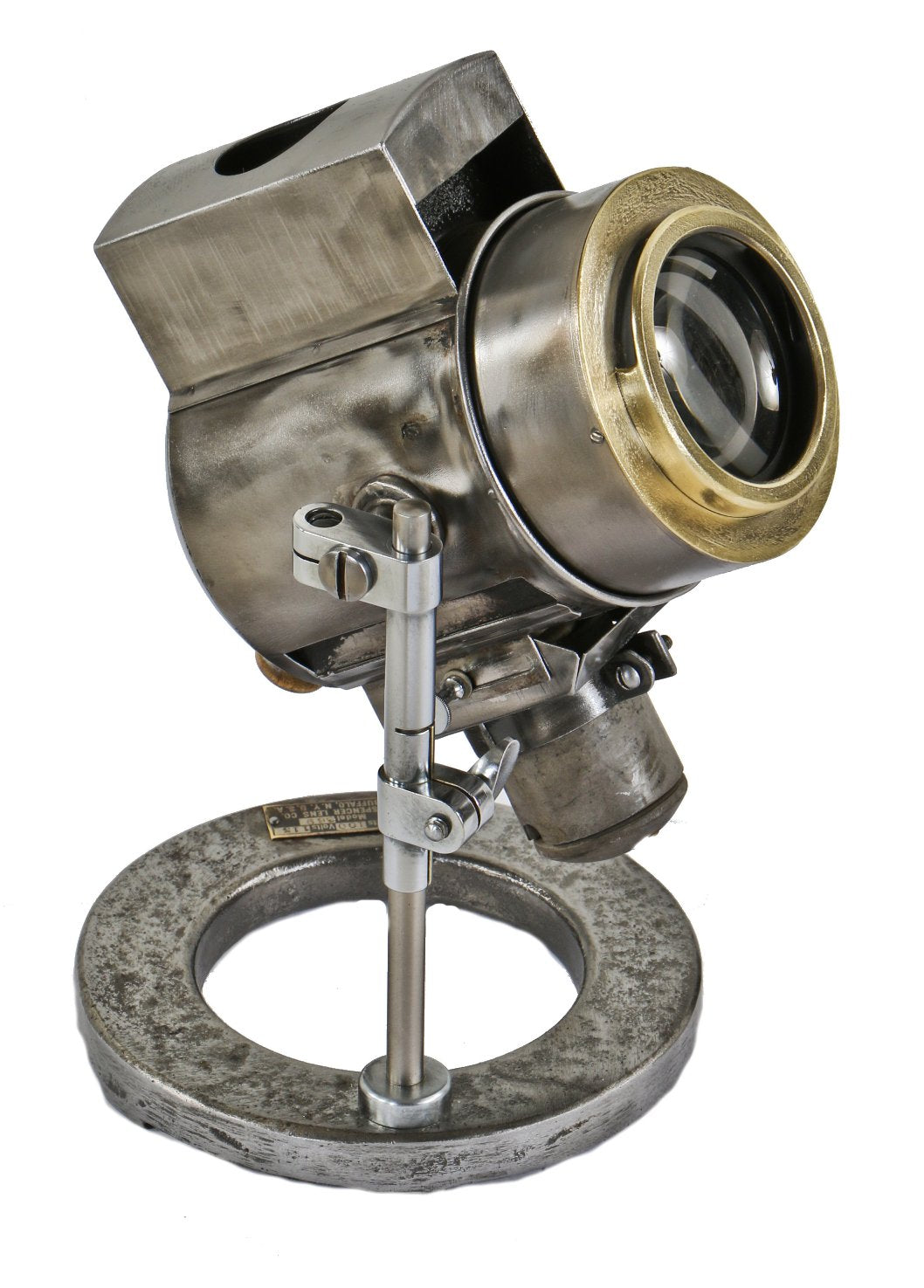 refinished late 1930's or early 1940's american industrial desk or benchtop spencer optical projector lamp or spot light with detachable socket