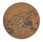 authentic c. 1872 antique american intricately designed ornamental cast or struck bronze great chicago william e. barber-designed "fire medal"