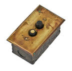 original and intact early 20th century antique american fully enclosed chicago reliance building flush mount office room on/off push button light switch