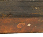 turn of the century antique american industrial solid maple wood chopping block or butcher's shop prep tabletop with a weathered surface patina