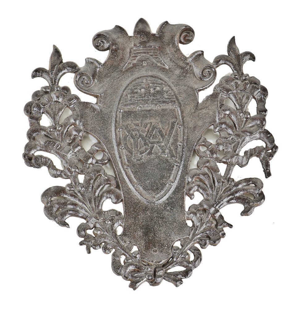 original and historically important 19th century monogrammed osdel ii-designed chicago y.w.c.a. building interior ornamental cast iron elevator door grille plaque