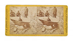 original 19th century antique american "views of the ruins of chicago" stereoview card depicting the chicago courthouse bronze bell surrounded by limestone walls