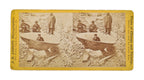 original highly sought after early 1870's antique american stereoscopic card for viewing uniformed officers surrounding chicago courthouse bell shortly after the great chicago fire