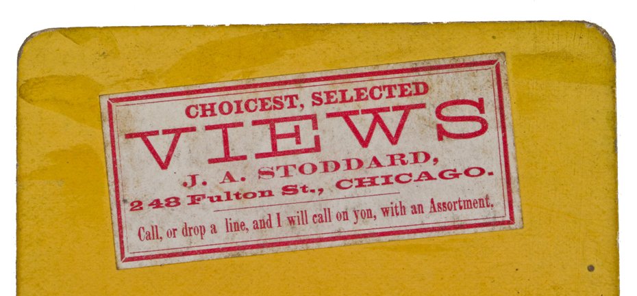original highly sought after early 1870's antique american stereoscopic card for viewing uniformed officers surrounding chicago courthouse bell shortly after the great chicago fire