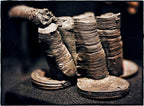 remarkable and historically important all original documented great chicago fire of 1871 "souvenir" or artifact in the form of melted metal screws salvaged from the "burnt district"