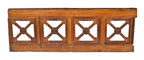 single original 19th century historically important joseph t. ryerson residence interior solid walnut wood grand staircase straight railing section featuring decorative panels with centrally located bulls eyes