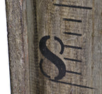 very unique and unusual early 1920's american industrial oversized bunte candy factory pine wood water tank measuring stick with black stenciled lettering