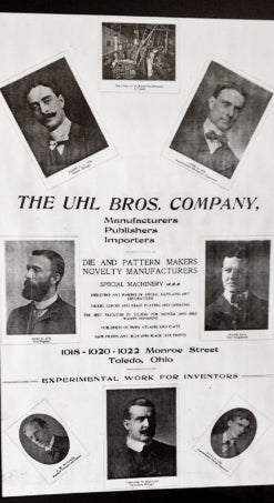 exceptionally rare and all original early 20th century staple-bound "uhl art steel" softcover furniture catalog with a slightly raised or embossed gold emblem