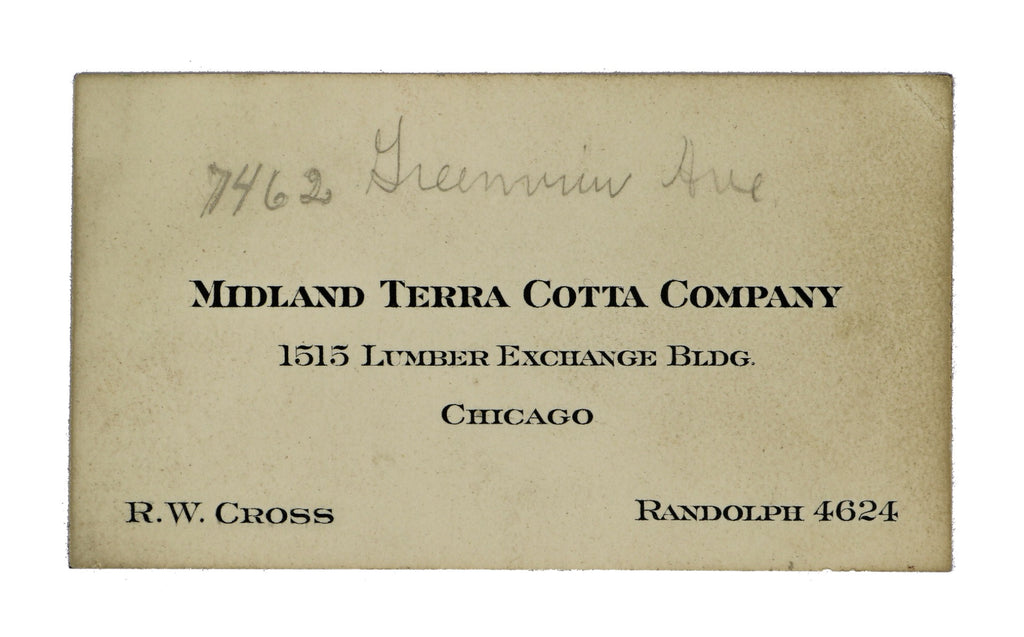 1920s original and intact white glazed sullivanesque style exterior chicago commerical building rondel assembly