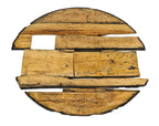 remarkably intact c. 1855-60 original thick pine wood circular-shaped john kent russell house salvaged "privy vault" floor with tongue and groove joints and tapered edges