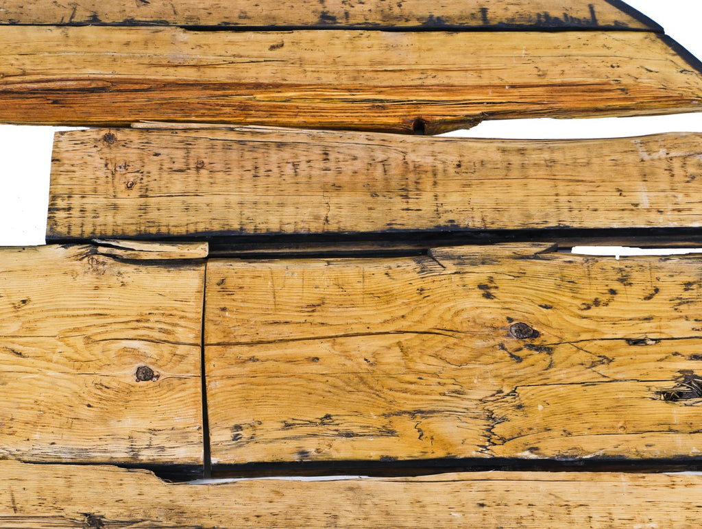 remarkably intact c. 1855-60 original thick pine wood circular-shaped john kent russell house salvaged "privy vault" floor with tongue and groove joints and tapered edges