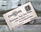 very rare c. 1880's original and unsent double-sided highly stylized heavy card stock early northwestern terra cotta company work order united states postal card