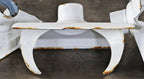 c. 1930's american depression era chicago public library interior white porcelain enameled aisle light cold-rolled steel reflector designed by dirk g. saaf
