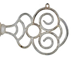 striking original museum-quality american c. 1870's intact allover crazed ornamented wrought iron and tin exterior storefront locksmith trade sign