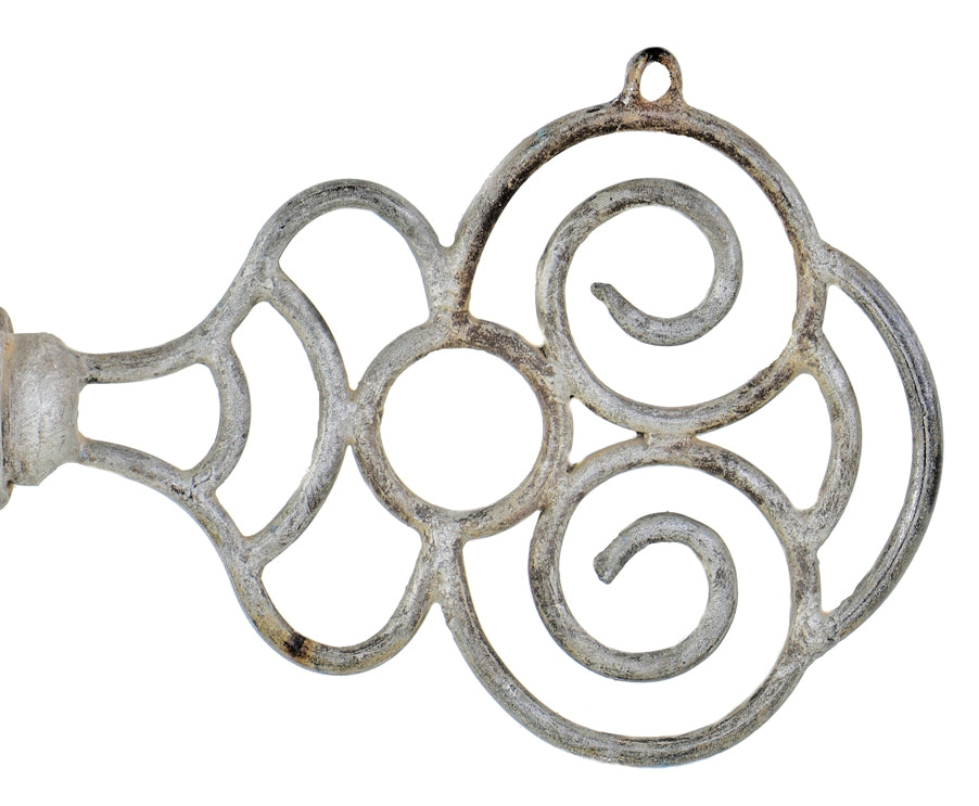 striking original museum-quality american c. 1870's intact allover crazed ornamented wrought iron and tin exterior storefront locksmith trade sign