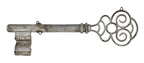 striking original museum-quality american c. 1870's intact allover crazed ornamented wrought iron and tin exterior storefront locksmith trade sign