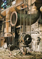 original antique american industrial green porcelain enameled single electric light fixture with intact ball and socket joint ceiling canopy and threaded steel post