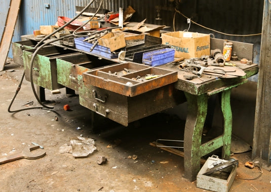heavily reinforced original c. 1930's american industrial oversized "factory green" painted cast iron chicago foundry machine shop table or bench legs or bases
