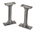 original and intact american vintage industrial low-lying stationary "pollard brothers" cast iron and maple wood refinished a. finkl & sons foundry locker room bench