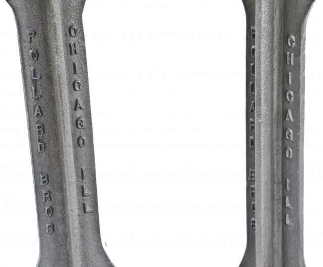 hard to find original depression era american antique industrial a. finkl & sons foundry locker room sitting bench bases comprised of brushed cast iron metal