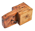 oversized circular-sawn 19th century decommissioned chicago balloon frame old growth pine wood structural sill plate beam segment with a hand-chiseled tenon