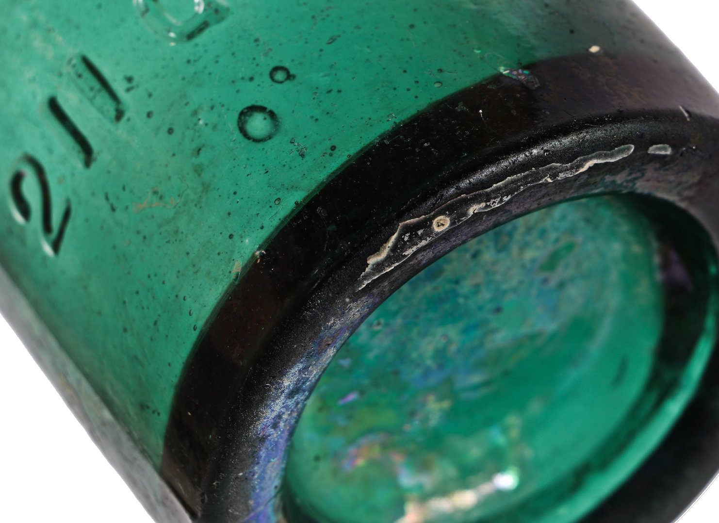 original privy dug emerald green c. 1850's american iron pontiled porter style william m. rex soda or ale bottle with applied tapered lip with single ring