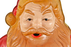 unusual early 1960's american freestanding life-size copyrighted molded plastic illuminated outdoor santa claus figural christmas decoration
