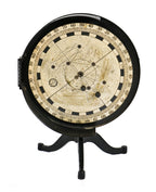 unusual early 20th century antique american industrial laboratory "welch" freestanding bench top three-legged measuring instrument with enameled and incised circular scale
