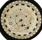 unusual early 20th century antique american industrial laboratory "welch" freestanding bench top three-legged measuring instrument with enameled and incised circular scale
