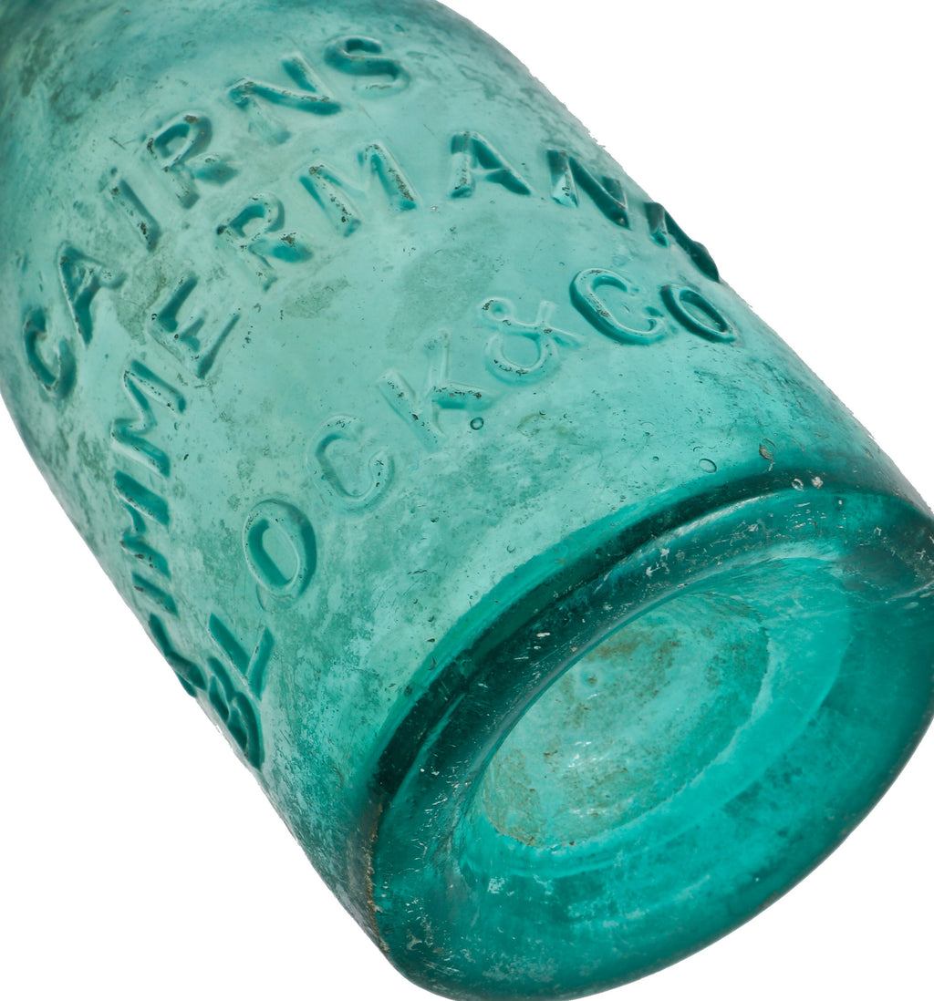 original privy dug mid-19th century intact dark aqua green st. louis iron pontiled cairns timmermann soda or mineral water bottle with slightly tapered applied blob top