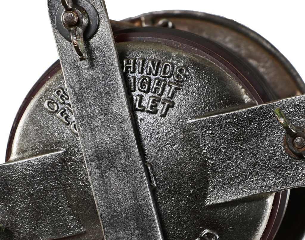 exceptionally hard to find and highly sought after early crouse-hinds antique american industrial ruby red fresnel lens city of chicago bridge warning or caution light with cast iron housing