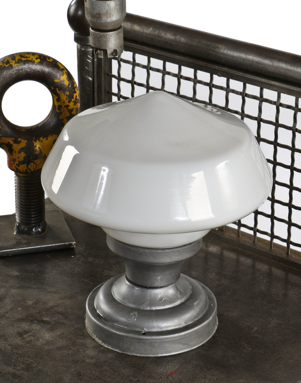 single completely intact and fully functional early 20th century a. finkl & sons chicago foundry administration office building "school house" style pendant light