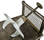 early 1940's american industrial single electric white porcelain enameled cold-rolled steel standard oil factory ceiling fixture with patented reflector