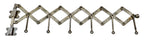 original c. 1930's antique american depression era refinished industrial extendable hotel room "hood" garment rack or hanger with brushed metal finish