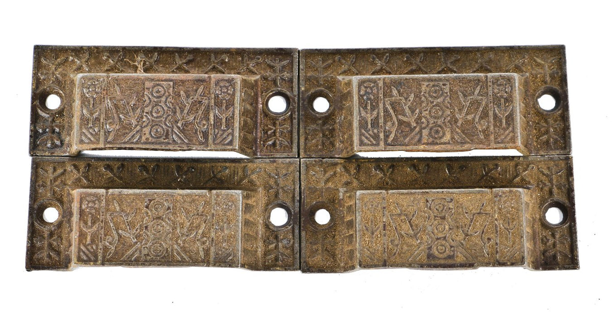 all original 19th century antique american eastlake style "windsor" pattern interior residential cabinet drawer pulls or handles