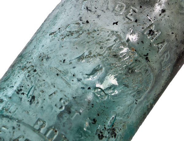 hard to find early twentieth century hutchinson style blobtop soda bottle manufactured for chicago soda bottling firm swidler & bernstein.