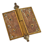 single 19th century antique american high victorian ornamental cast bronze loose pin residential door hinge with oversized heavily decorated finials