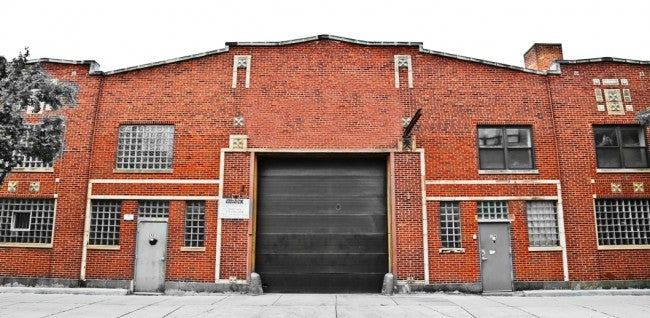 hard to find all original and intact early 20th century american antique "sullivanesque" style white glazed terra cotta geometric floral chicago garage facade block