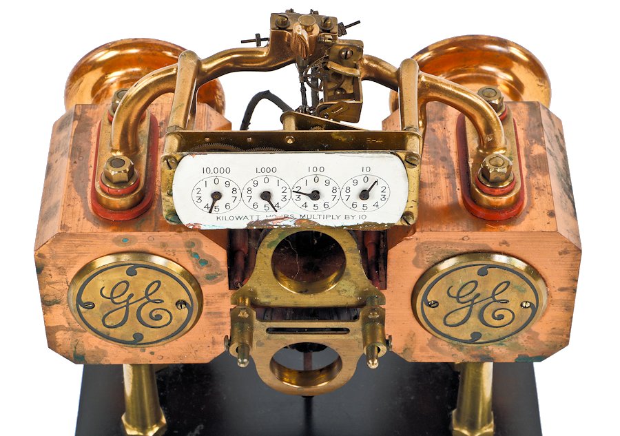 late 19th or early 20th century antique american industrial commwealth-edison chicago electric substation "g2" thomson watthour recording meter