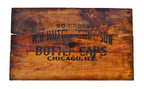 original single-sided pine wood early 20th century william hutchinson & sons bottle cap crate or carrying case panel with black enameled advertising